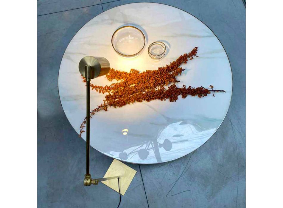 Lampadaire Artisan en laiton naturel avec LED Made in Italy - Agio Viadurini