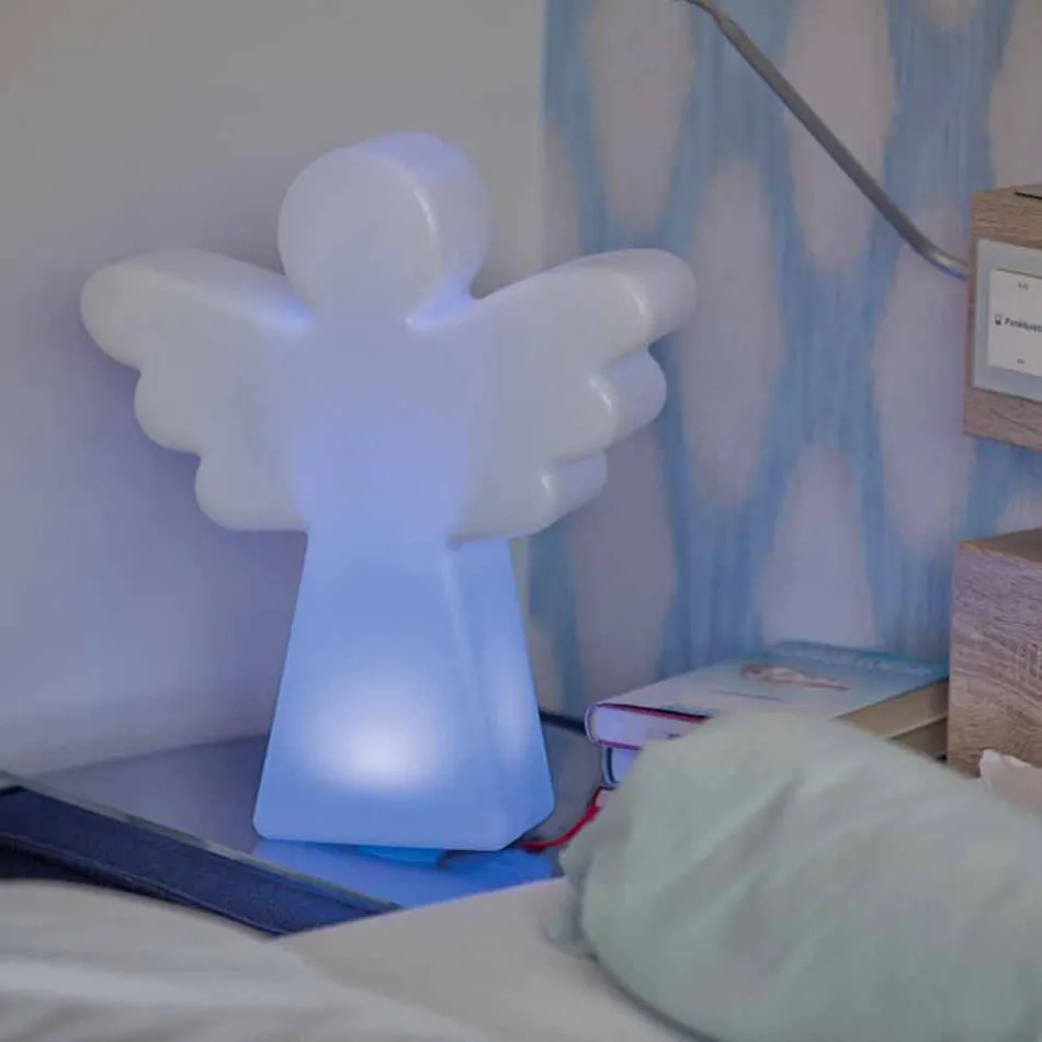 Lampadaire Blanc E27, Led ou Ange Solaire Design Moderne - Angelostar Viadurini