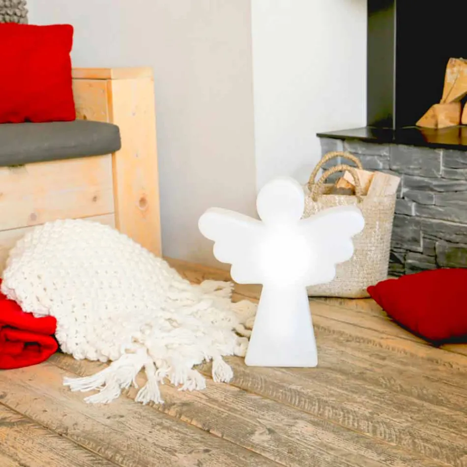 Lampadaire Blanc E27, Led ou Ange Solaire Design Moderne - Angelostar Viadurini