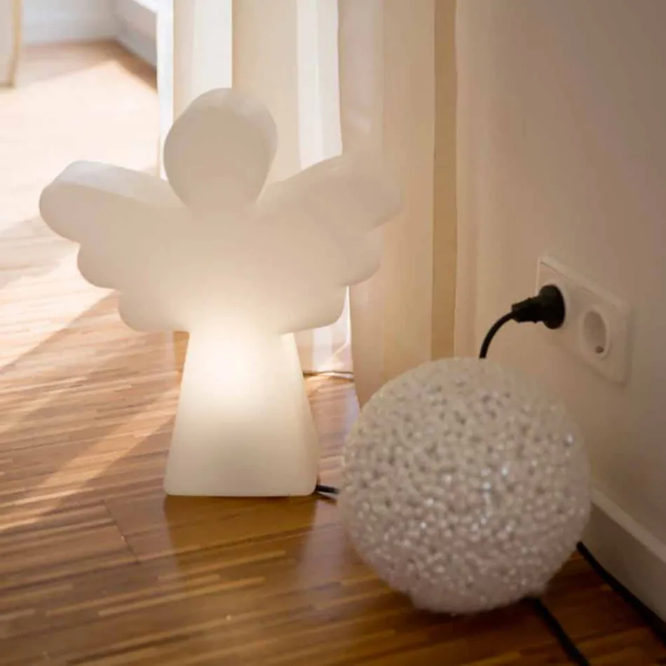 Lampadaire Blanc E27, Led ou Ange Solaire Design Moderne - Angelostar Viadurini