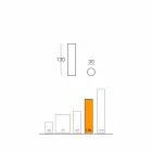 Lampadaire Slide Fluo cylindrique fabriqué en Italie Viadurini