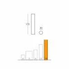 Lampadaire Slide Fluo cylindrique fabriqué en Italie Viadurini