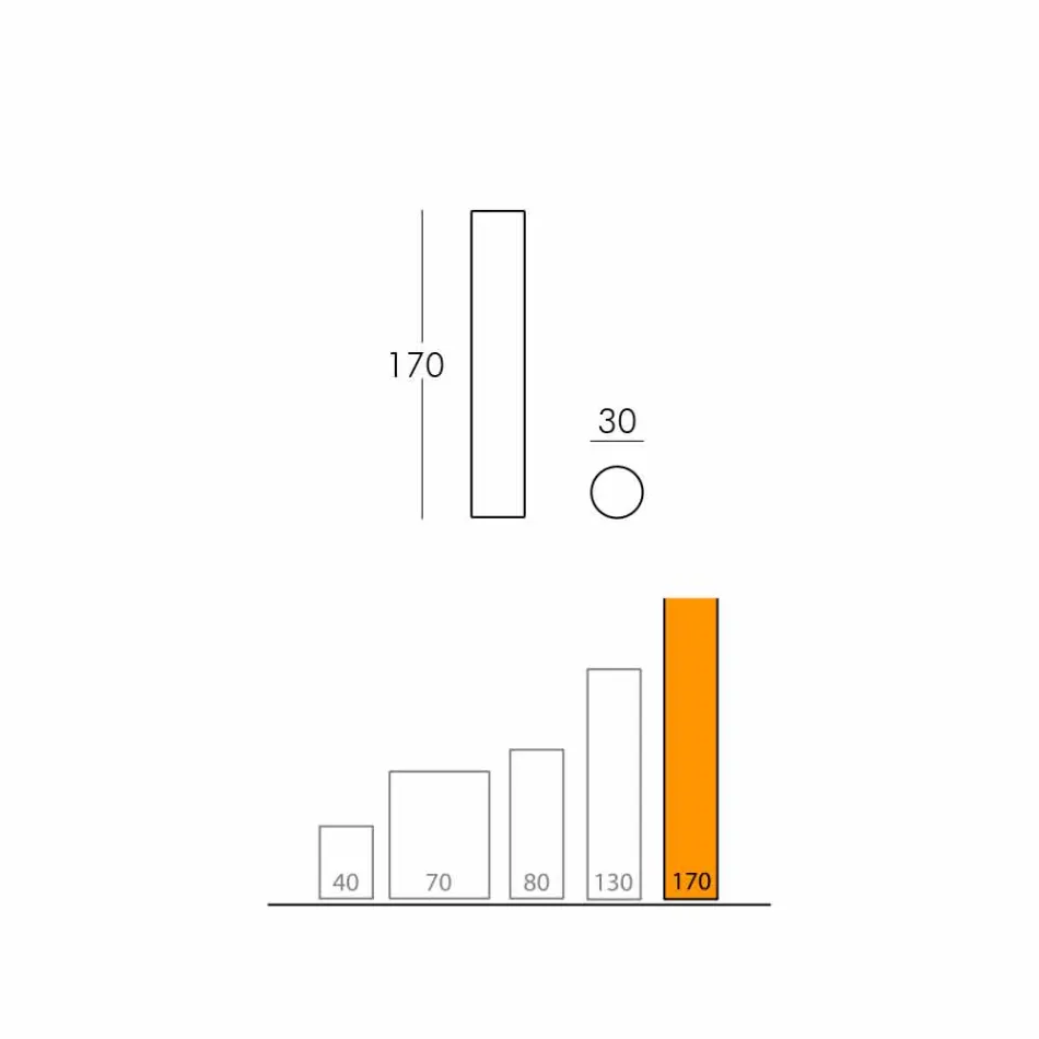 Lampadaire Slide Fluo cylindrique fabriqué en Italie Viadurini
