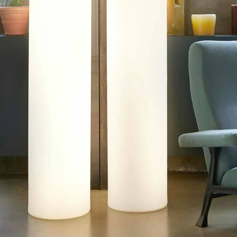 Lampadaire Slide Fluo cylindrique fabriqué en Italie Viadurini