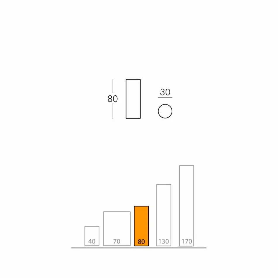 Lampadaire Slide Fluo cylindrique fabriqué en Italie Viadurini