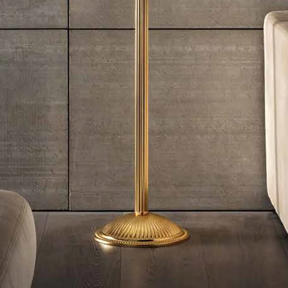 Lampadaire Classique en Porcelaine et Verre Soufflé de Luxe - Eteria Viadurini