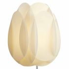 Lampadaire avec perle abat-jour blanc, diam.40xH195 cm, Lora Viadurini