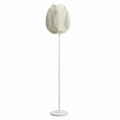 Lampe du sol avec l'abat-jour blanc perle, diamètre 40xH195 cm, Lora
