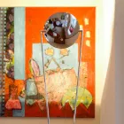 Lampadaire avec Structure en Métal et LED Intégrée Made in Italy - Rione Viadurini