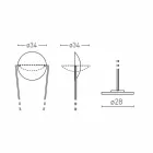 Lampadaire avec Structure en Métal et LED Intégrée Made in Italy - Rione Viadurini