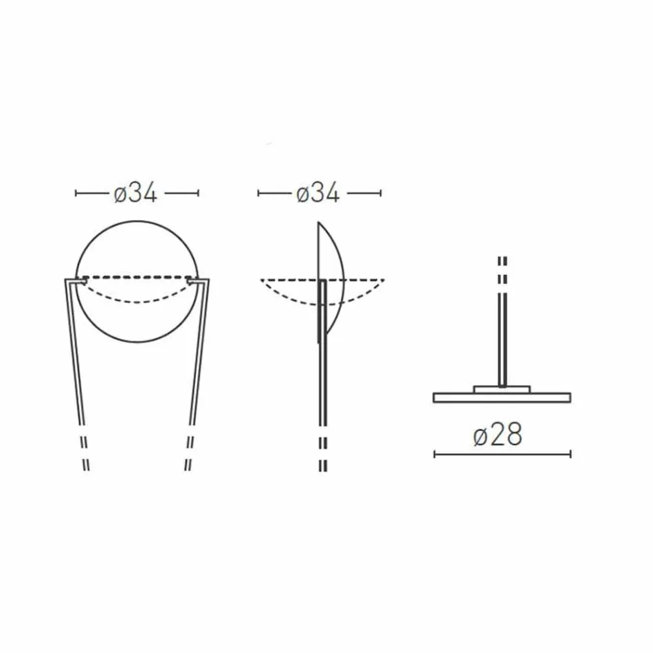 Lampadaire avec Structure en Métal et LED Intégrée Made in Italy - Rione Viadurini
