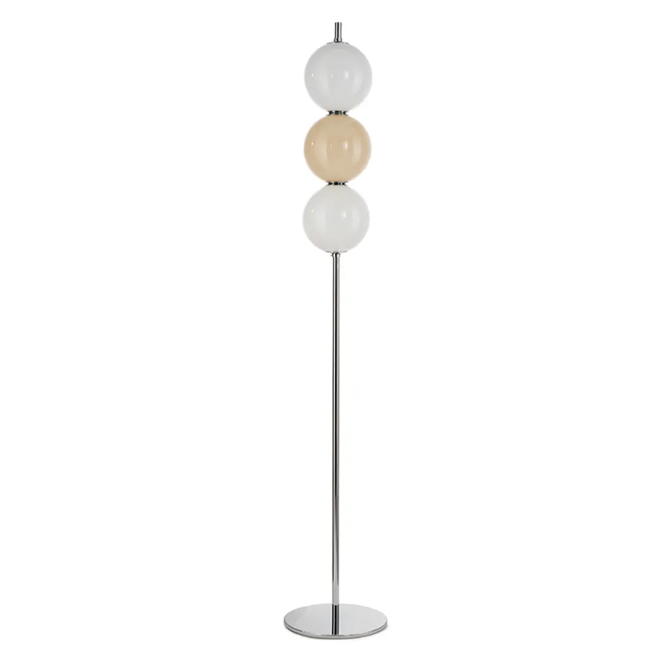 Lumira - Lampadaire à trois lumières en verre soufflé, fabriqué en Italie Viadurini
