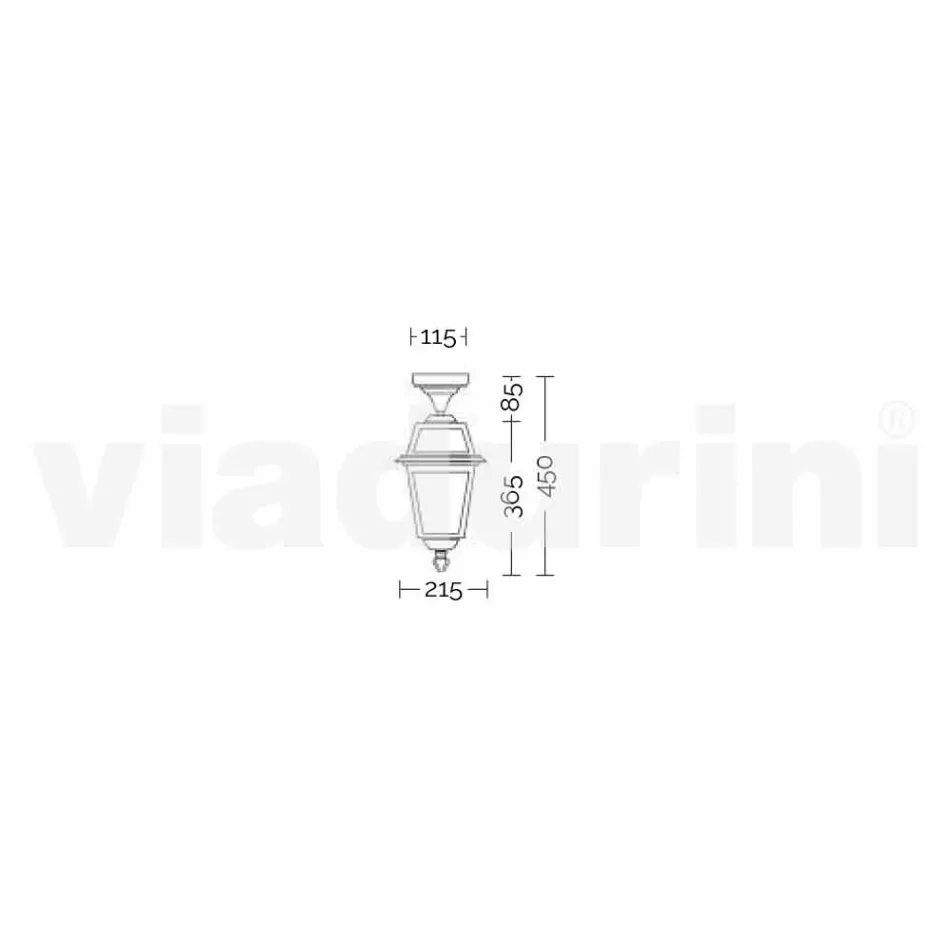 Lampadaire d'extérieur en aluminium fabriqué en Italie, Kristel Viadurini