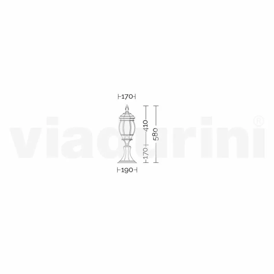 Lampadaire de jardin en aluminium Anika fabriqué en Italie Viadurini