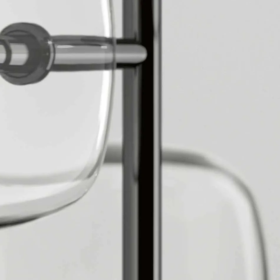 Lampadaire design avec structure en métal brillant Made in Italy - Donatina Viadurini