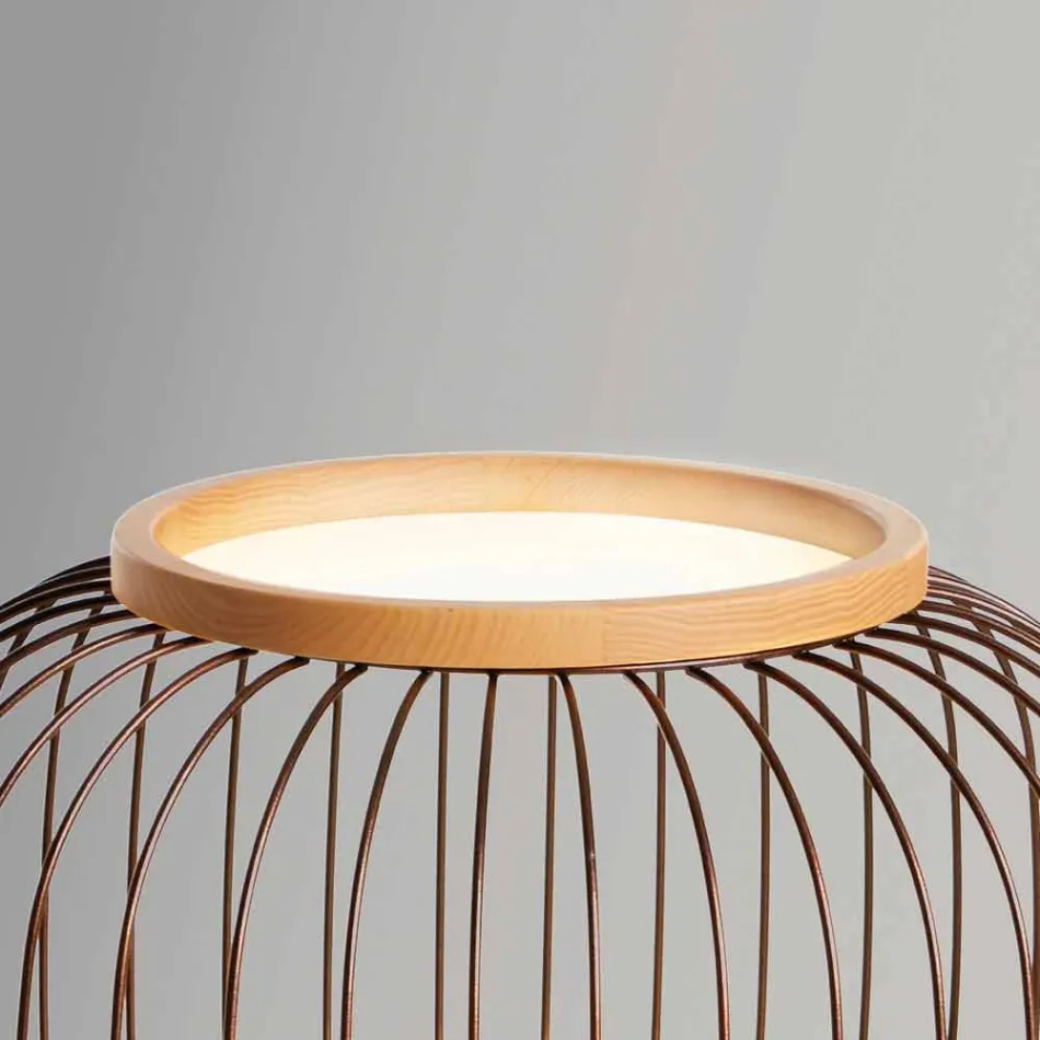 Lampadaire design moderne Fanny Steel Ø37xh80 de Viadurini