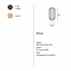 Lampadaire design moderne Fanny Steel Ø37xh80 de Viadurini