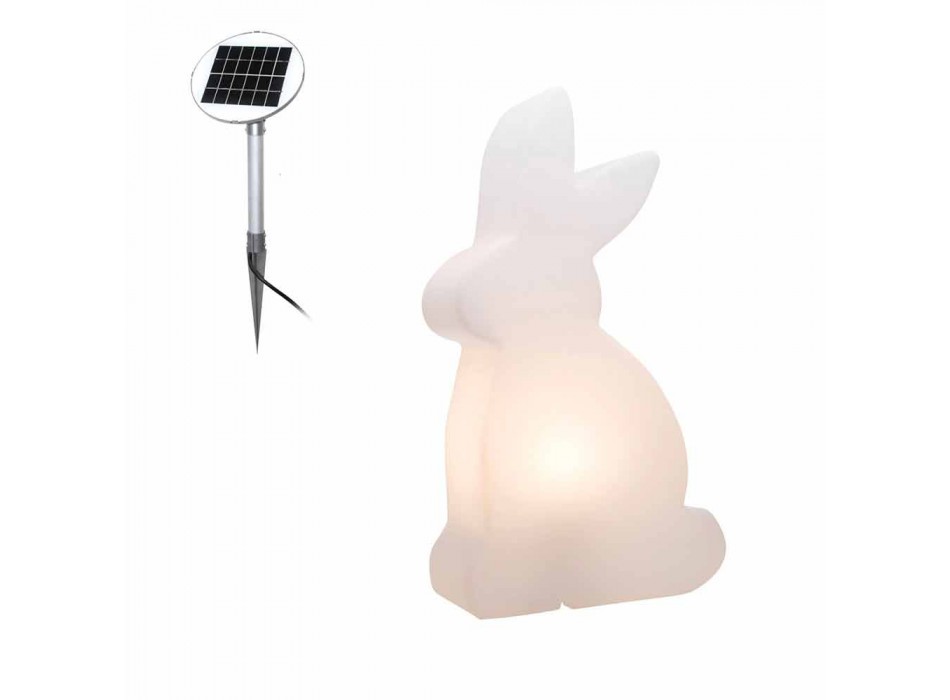 Lampadaire design, lapin blanc pour intérieur et extérieur - Conigliostar Viadurini