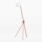Lampadaire design en bois de hêtre et métal laqué - Avetta Viadurini