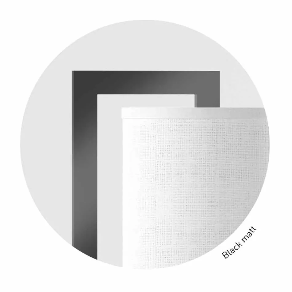 Lampadaire design en métal avec abat-jour en lin Made in Italy - Bali Viadurini