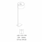 Lampadaire design en métal avec abat-jour en lin Made in Italy - Bali Viadurini