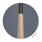 Lampadaire design en métal, bois et organza Made in Italy - Boom Viadurini