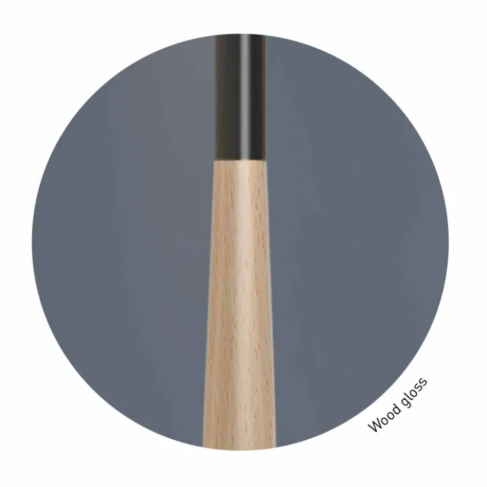 Lampadaire design en métal, bois et organza Made in Italy - Boom Viadurini