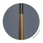 Lampadaire design en métal, bois et organza Made in Italy - Boom Viadurini