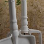 Lampadaire d'extérieur en technopolymère blanc Design de 3 formes - Outils Viadurini