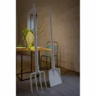 Lampadaire d'extérieur en technopolymère blanc Design de 3 formes - Outils Viadurini