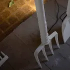 Lampadaire d'extérieur en technopolymère blanc Design de 3 formes - Outils Viadurini