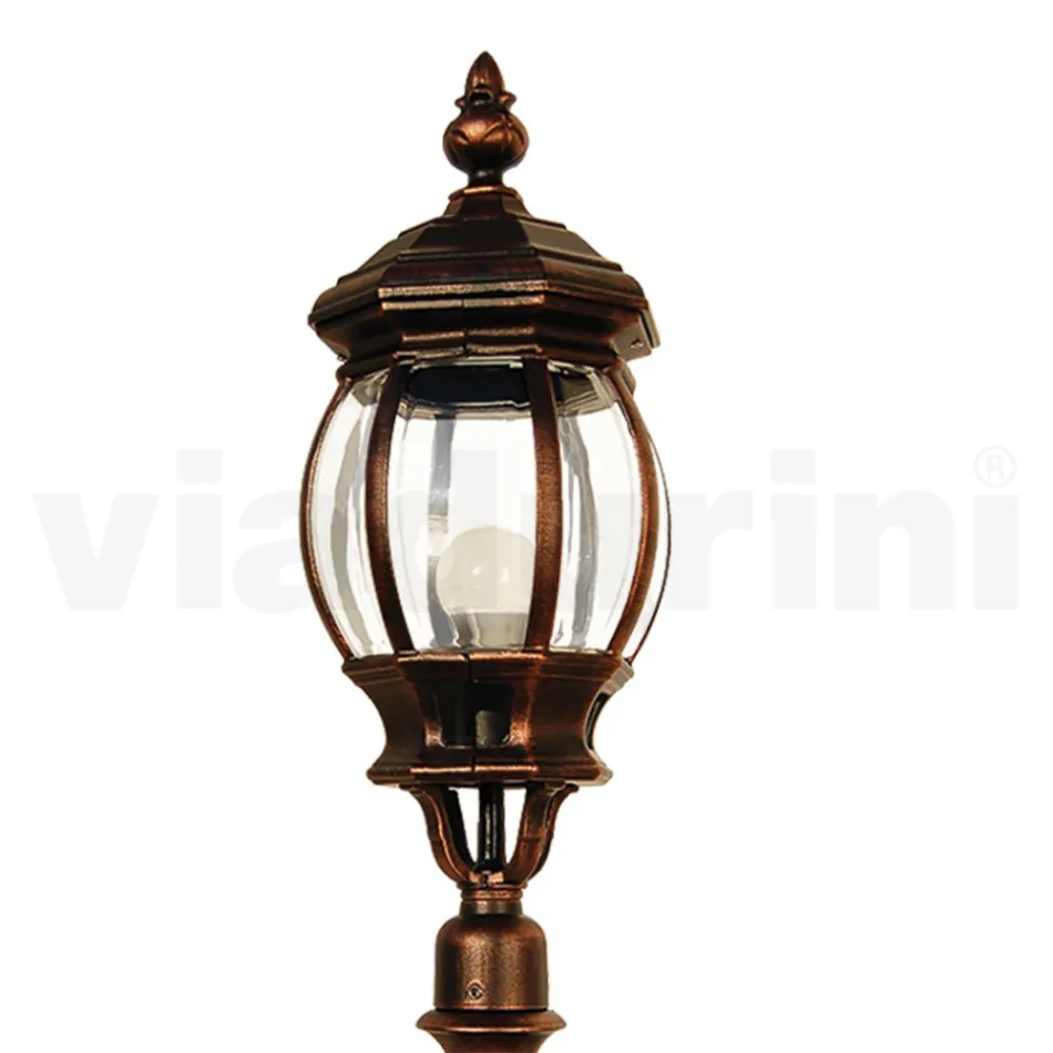 Lampadaire d'extérieur de style vintage en aluminium fabriqué en Italie - Leona Viadurini