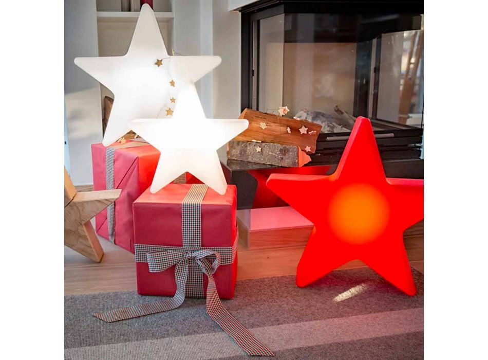 Lampadaire en forme d'étoile blanche ou rouge, design moderne - Ringostar Viadurini