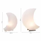 Lampadaire en forme de lune en plastique 2 tailles Design moderne - Lunastar Viadurini