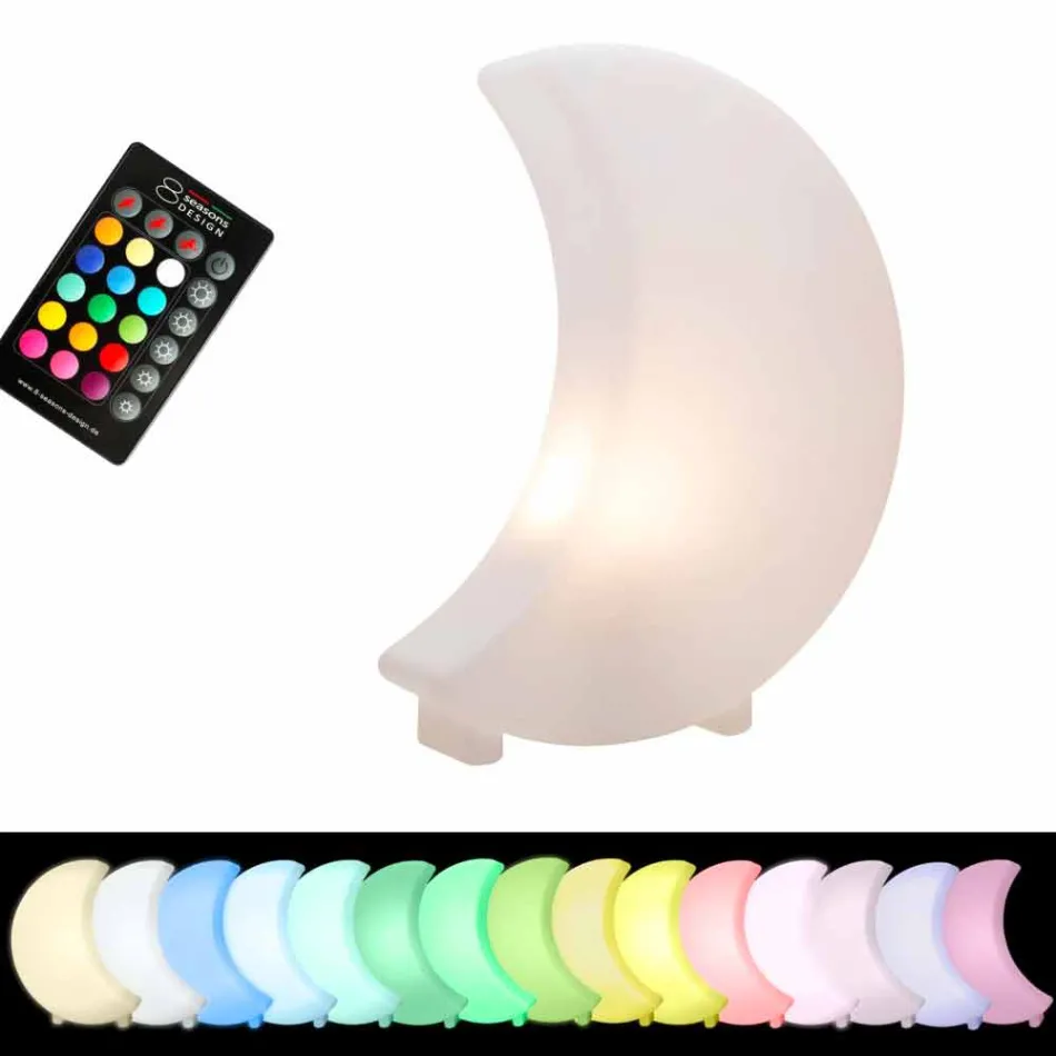 Lampadaire en forme de lune en plastique 2 tailles Design moderne - Lunastar Viadurini