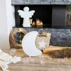 Lampadaire en forme de lune en plastique 2 tailles Design moderne - Lunastar Viadurini