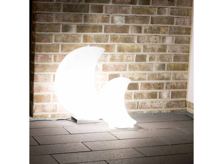 Lampadaire en forme de lune en plastique 2 tailles Design moderne - Lunastar Viadurini