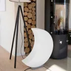 Lampadaire en forme de lune en plastique 2 tailles Design moderne - Lunastar Viadurini