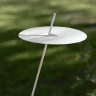Lampadaire de Jardin Design Aluminium Blanc avec Feuille de Nénuphar - Cipriam Viadurini
