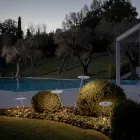 Lampadaire de Jardin Design Aluminium Blanc avec Feuille de Nénuphar - Cipriam Viadurini