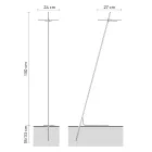 Lampadaire de Jardin Design Aluminium Blanc avec Feuille de Nénuphar - Cipriam Viadurini