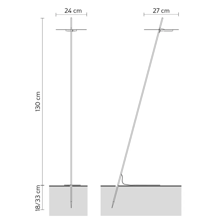 Lampadaire de Jardin Design Aluminium Blanc avec Feuille de Nénuphar - Cipriam Viadurini
