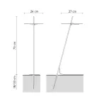 Lampadaire de Jardin Design Aluminium Blanc avec Feuille de Nénuphar - Cipriam Viadurini