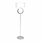 Lampadaire en acier avec abat-jour blanc Hmax 149,5cm Lune Viadurini