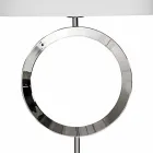 Lampadaire en acier avec abat-jour blanc Hmax 149,5cm Lune Viadurini