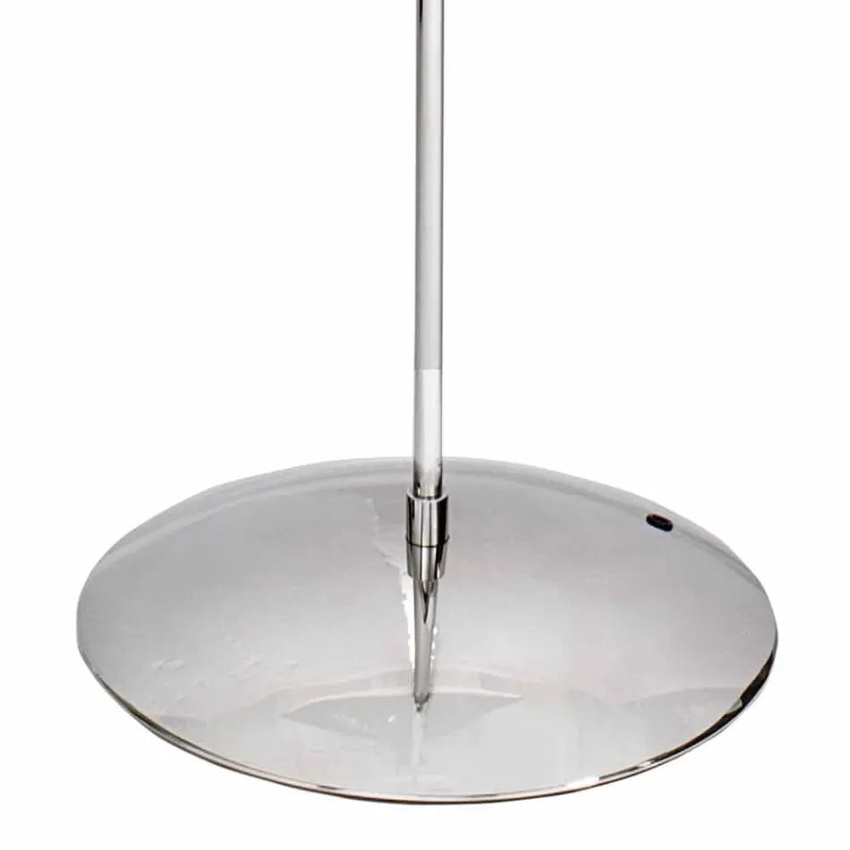 Lampadaire en acier avec abat-jour blanc Hmax 149,5cm Lune Viadurini