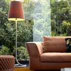 Lampe de sol design  Grilli Zarafa en métal et tissu made in Italy Viadurini