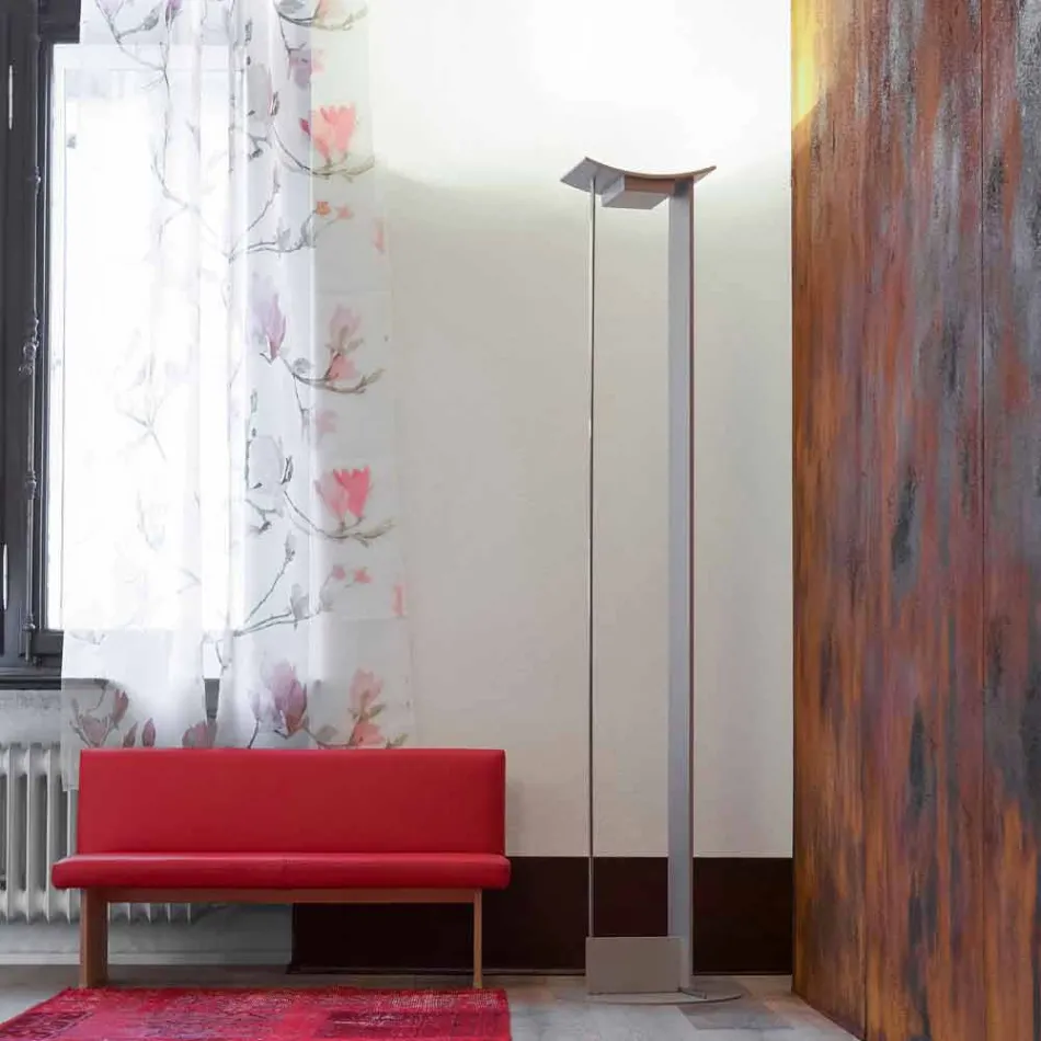 Lampadaire en Métal Laqué avec LED Intégrée Made in Italy - Indra Viadurini