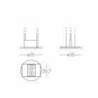 Lampadaire en Métal Laqué avec LED Intégrée Made in Italy - Indra Viadurini