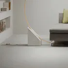 Lampadaire en Métal Peint avec Lumière LED Dimmable - Eucalyptus Viadurini